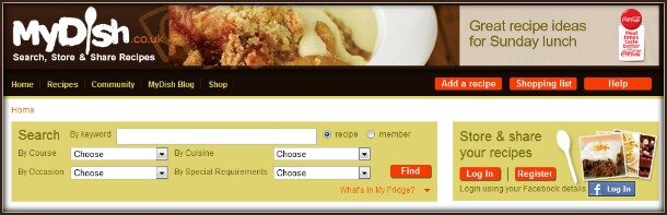 My Dish recipe sharing website My Dish recipe sharing website