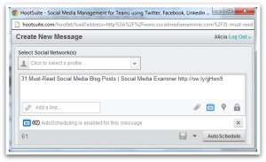 Hootsuite autoscheduling