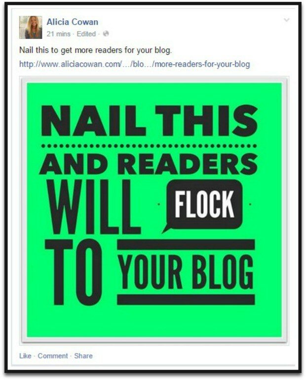 Facebook post short headline