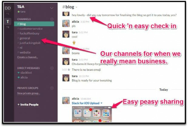 Slack channels