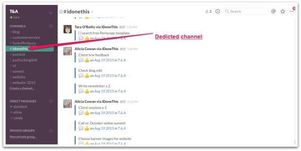 I done this slack integration